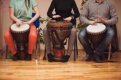 Music Therapy for Addiction Recovery - drumming group - great oaks recovery center