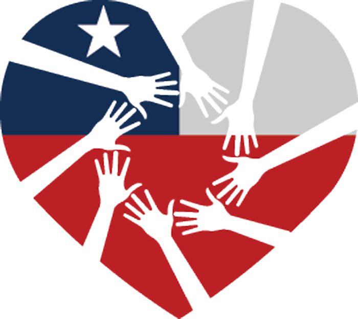 Addiction Resources in Southeast Texas - heart shaped texas flag with hands